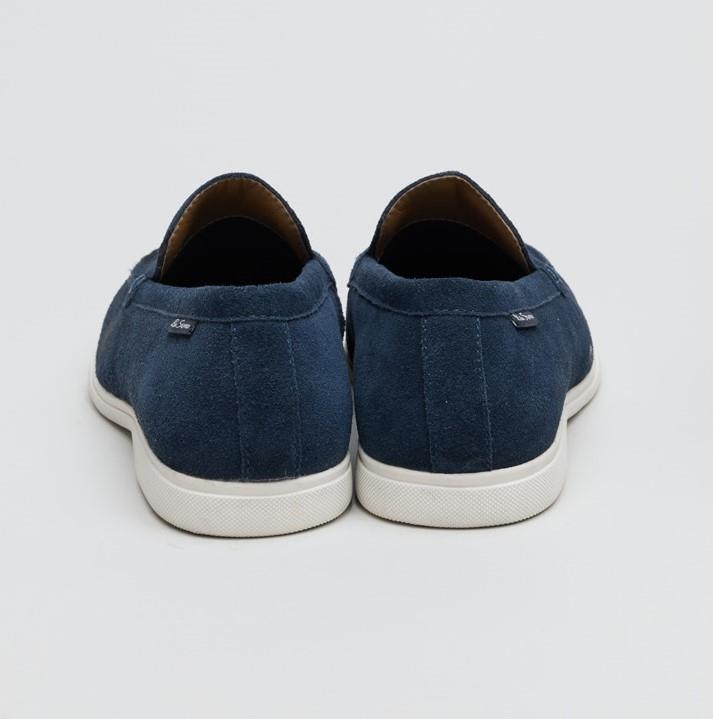 Ben Sherman Amarillo Suede Mocasines Azules Para Hombre
