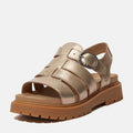 Timberland Clairemont Way Fisherman Sandalias De Mujer De Cuero Color Dorado