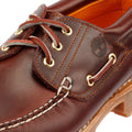 Timberland Authentic 3 Eye Classic Lug Zapatos De Cuero Con Cordones Rojos Para Hombre