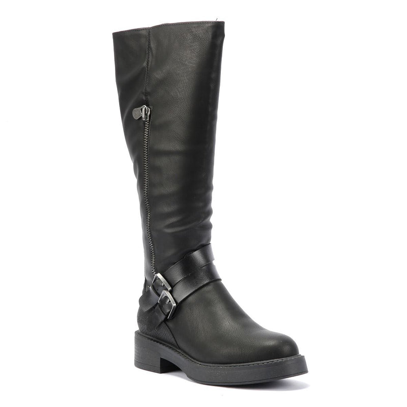Blowfish Malibu Virtue 2 Botas Negras De Mujer De Piel Sintética.
