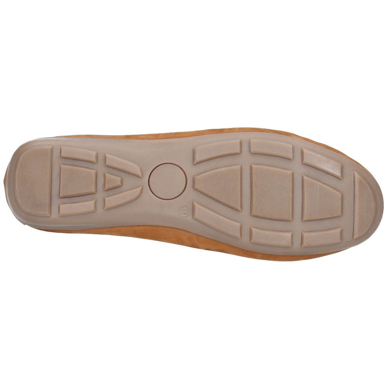 Hush Puppies Maggie Mocasines De Cuero Para Mujer En Color Beige.