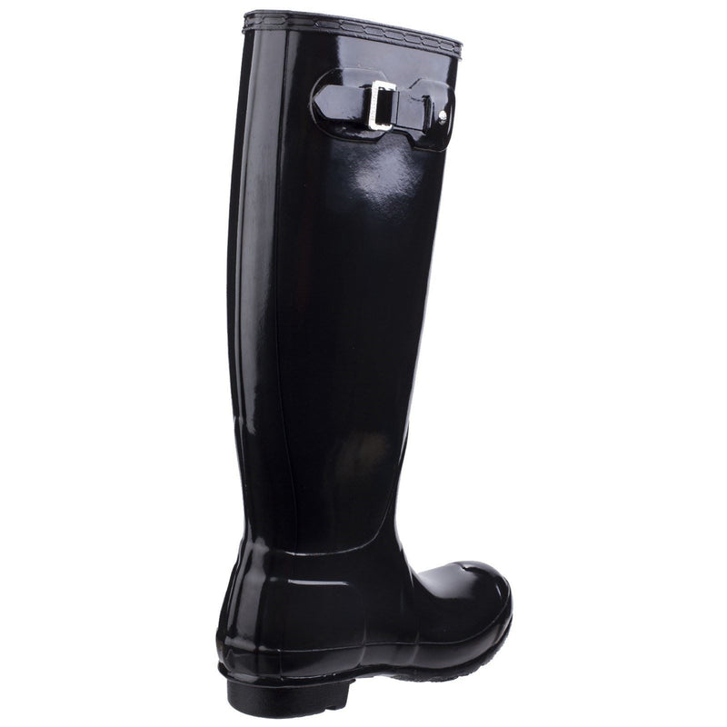 Hunter Original Tall Gloss Botas De Agua Negras Para Mujer
