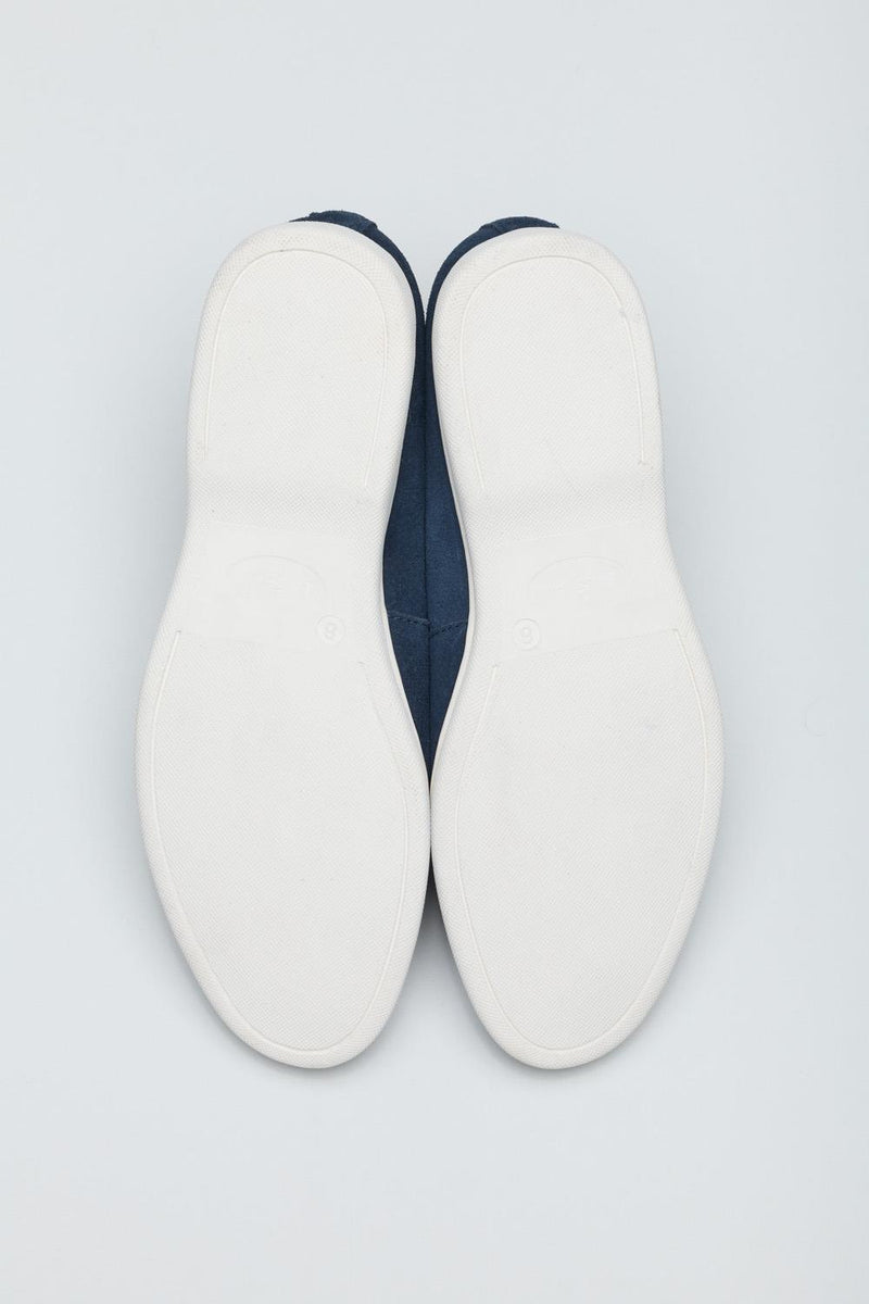 Ben Sherman Amarillo Suede Mocasines Azules Para Hombre