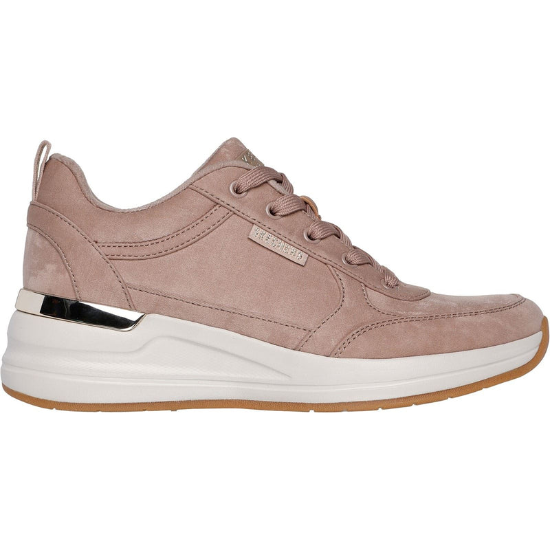 Skechers Billion 2 Prissy N Plush Zapatillas De Tela Para Mujer En Color Topo.