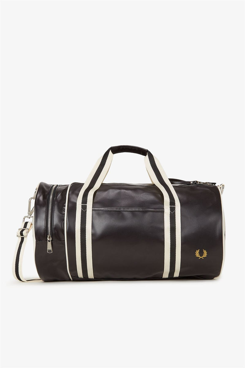 Fred Perry Classic Barrel Bolso Cruzado De Poliéster Negro/Ecrú