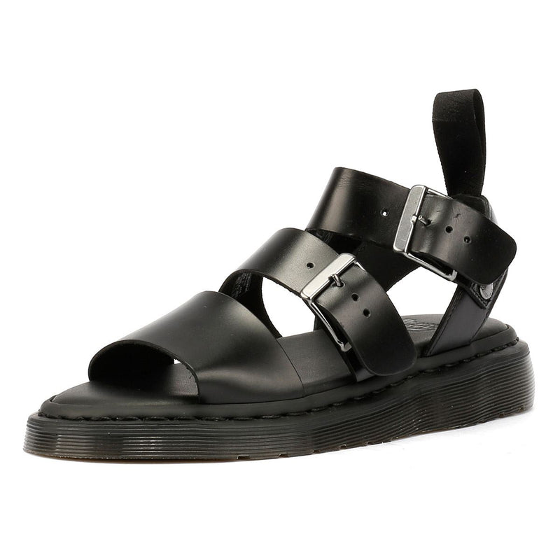 Dr. Martens Gryphon Brando Sandalias De Cuero Para Mujer En Color Negro