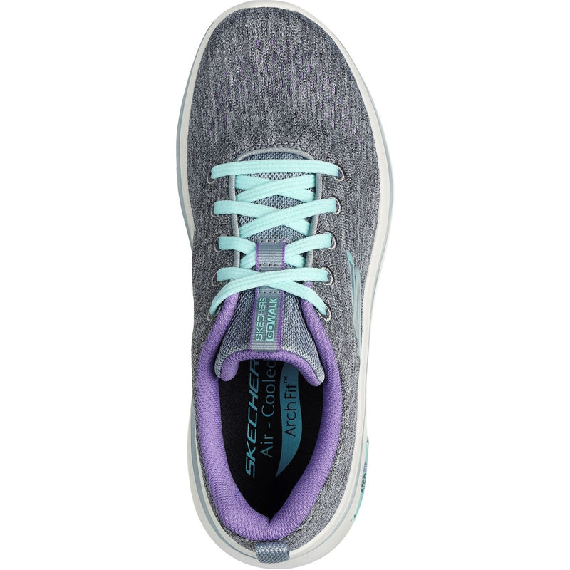 Skechers GO WALK Arch Fit 2.0 Vivid Sunset Zapatillas De Tela Para Mujer En Gris/Lavanda