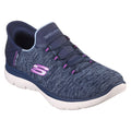 Skechers Summits Dazzling Haze Zapatillas De Tela Para Mujer En Azul Marino/Morado