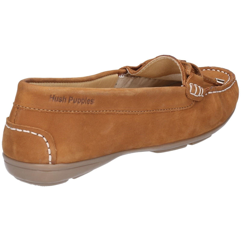 Hush Puppies Maggie Mocasines De Cuero Para Mujer En Color Beige.
