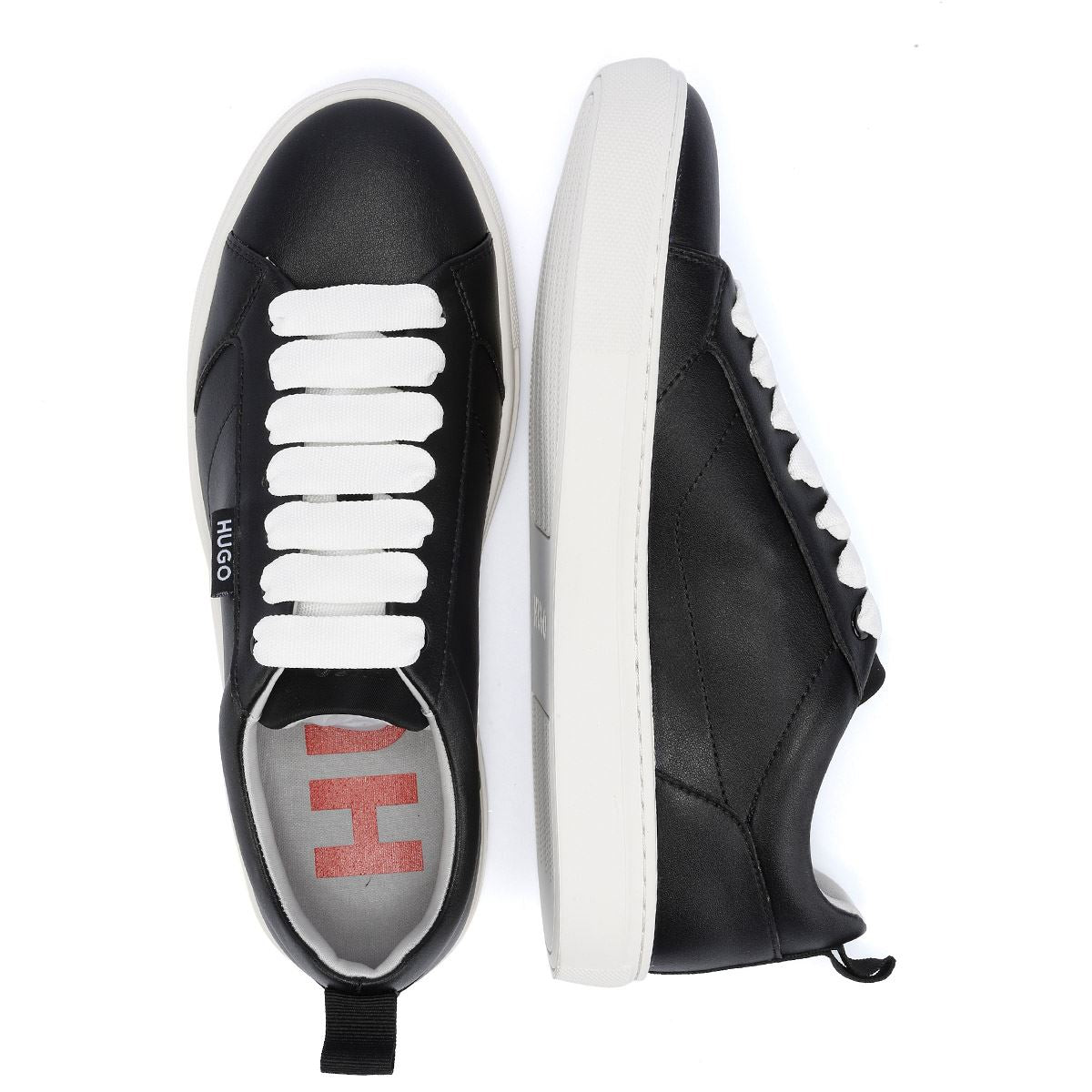 Hugo Morrie Tennis Zapatillas Negras De Mujer De Piel Sintetica. Tower London.es