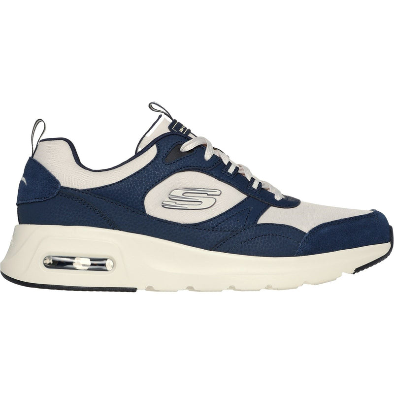 Skechers Skech-Air Court - Yatton Zapatillas De Cuero Para Hombre En Color Azul Marino/Natural
