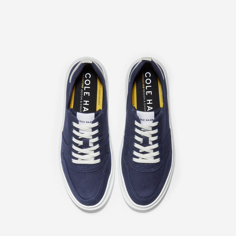 Cole Haan Grandpro Rally CA Zapatillas De Lona De Mezcla De Algodón Para Mujer En Azul Marino/Blanco Óptico