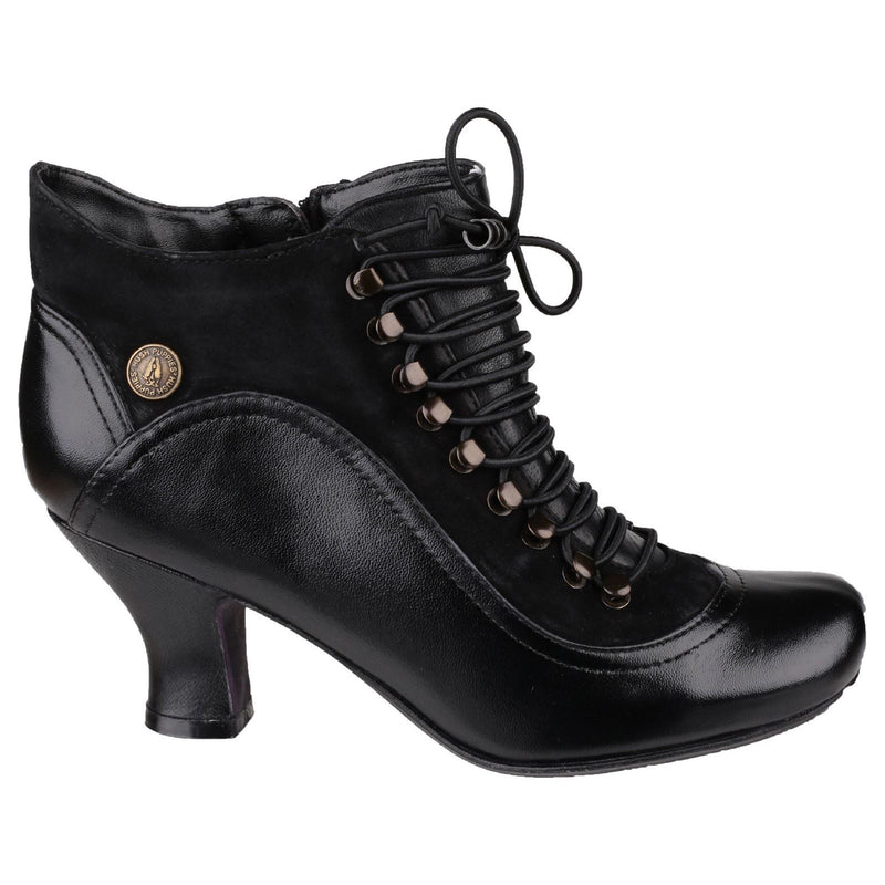 Hush Puppies Vivianna Botas Negras De Cuero Para Mujer.