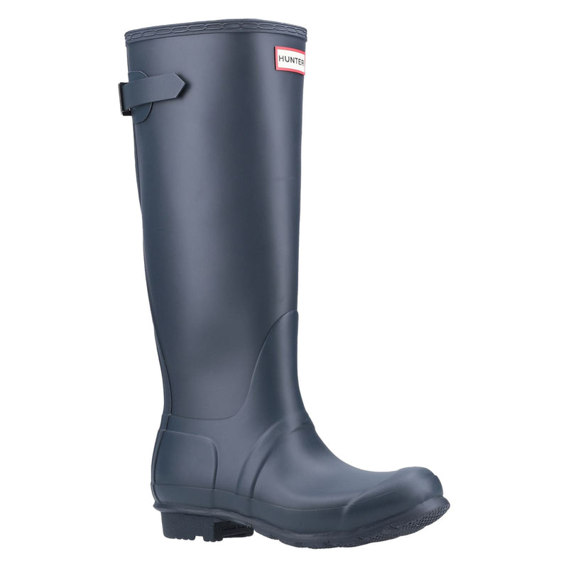 Hunter Original Tall Back Adjustable Botas De Agua Azul Marino De Mujer.