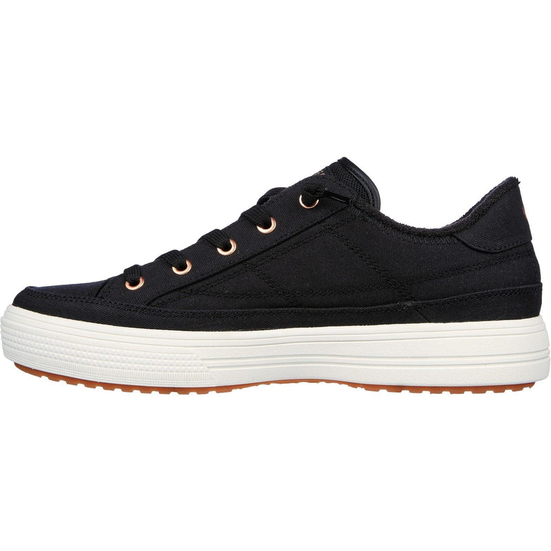 Skechers Arch Fit Arcade Meet Ya There Zapatillas De Deporte De Mujer De Algodón Negras