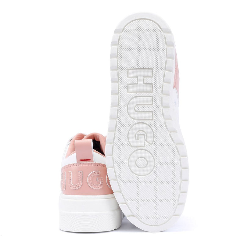 Hugo Lyssa Tennis Zapatillas De Deporte Blancas De Cuero Para Mujer