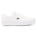 Lacoste Ziane Platform Zapatillas De Deporte Blancas De Cuero Para Mujer
