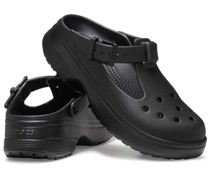 Crocs Classic Mary Jane Zapatos Negros De Mujer