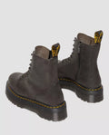 Dr. Martens Jadon Botas De Cuero Gris Para Mujer