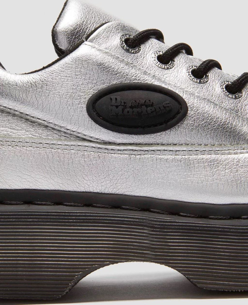 Dr. Martens Buzz 5I Tumbled Zapatos De Mujer De Cuero Plateados