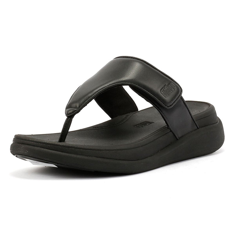 FitFlop F-Mode Go Adjustable Flatform Sandalias Negras Para Mujer