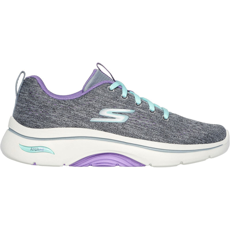 Skechers GO WALK Arch Fit 2.0 Vivid Sunset Zapatillas De Tela Para Mujer En Gris/Lavanda