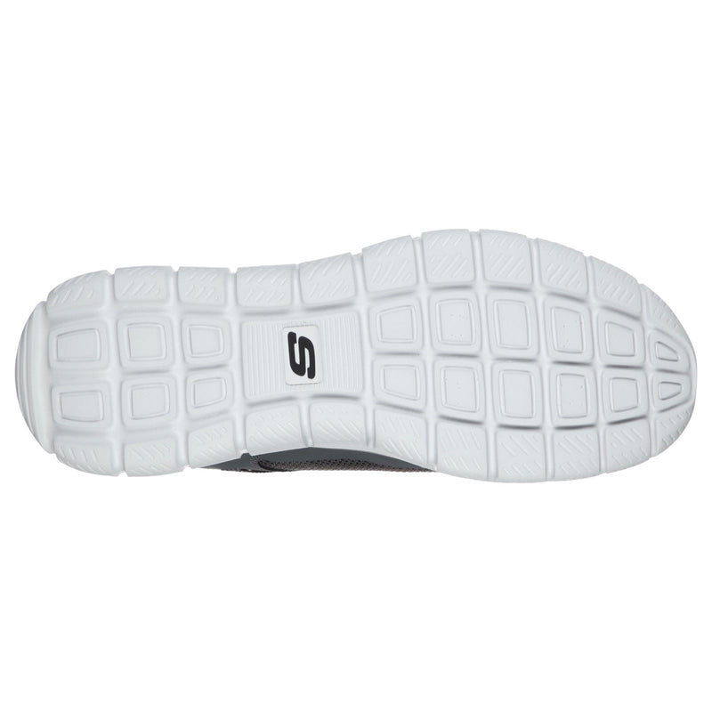 Skechers Track Knockhill Zapatillas De Cuero Para Hombre En Color Gris Oscuro/Negro.