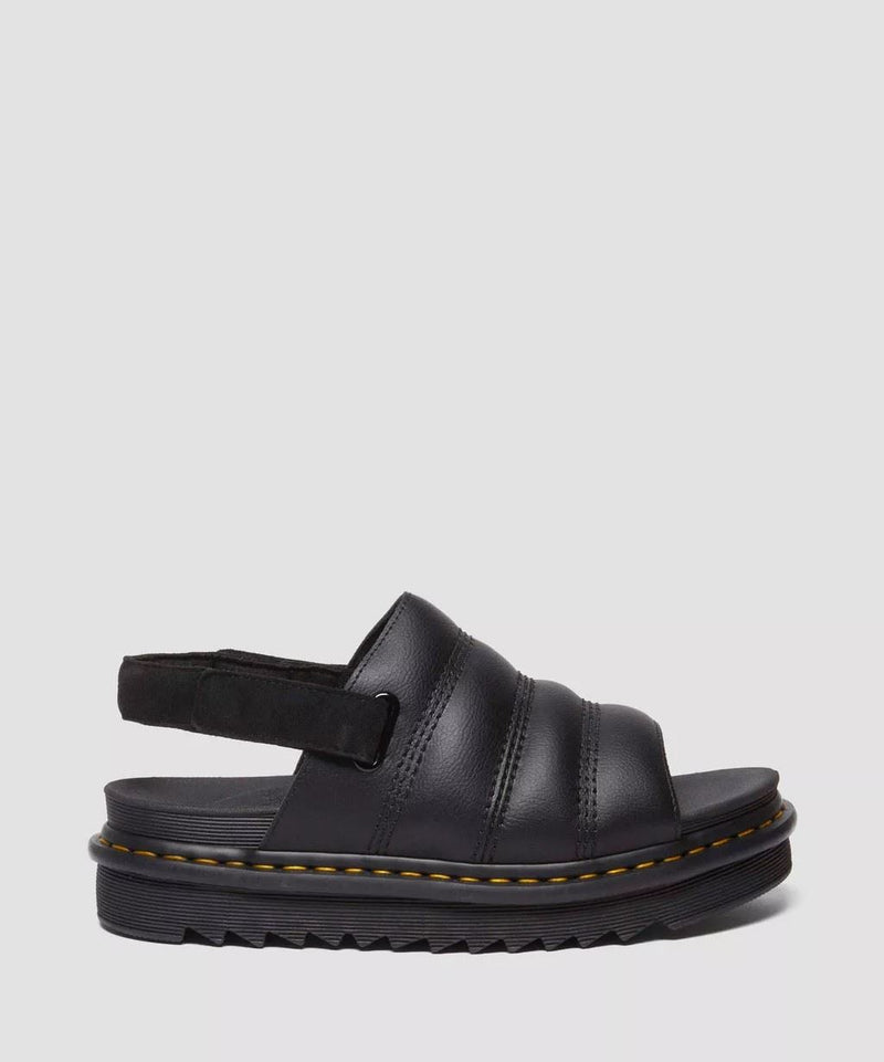 Dr. Martens Kole Sandalias Negras De Cuero