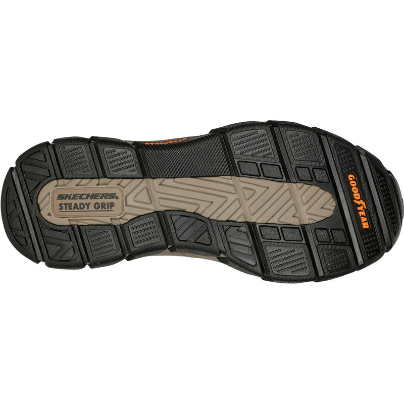 Skechers Respected Elgin Zapatos Mocasines De Cuero Para Hombre En Color Marrón Oscuro.