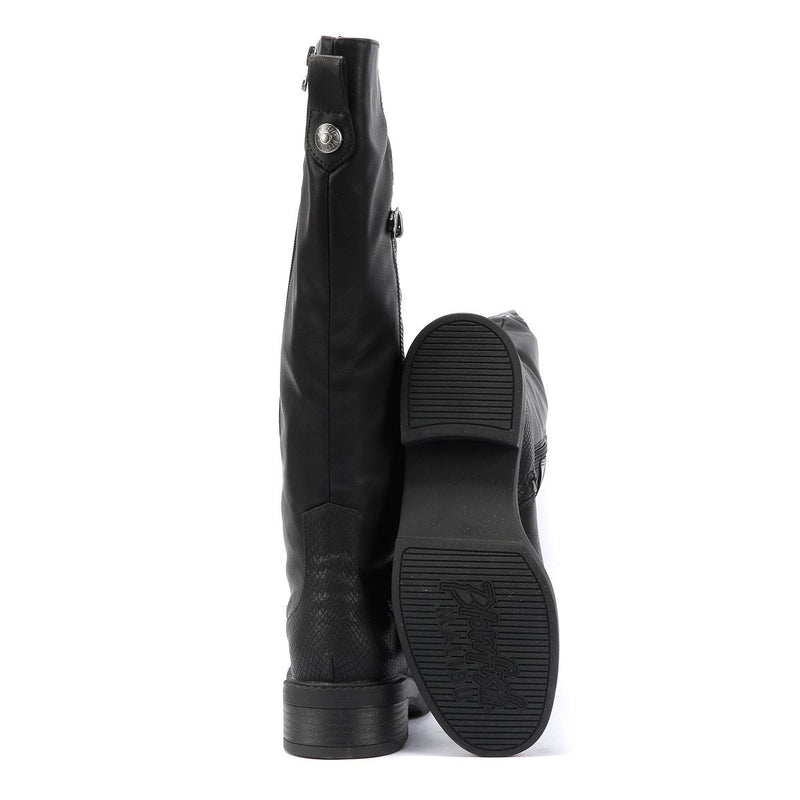 Blowfish Malibu Virtue 2 Botas Negras De Mujer De Piel Sintética.
