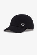 Fred Perry Pique Classic Gorras De Algodón Negro/Blanco