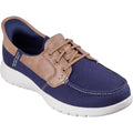 Skechers On-the-GO Flex Palmilla Náuticos De Mujer Azul Marino De Tela/Cuero Sintético