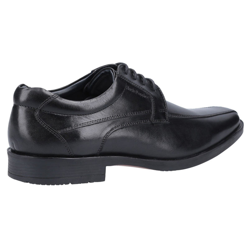 Hush Puppies Brandon Zapatos De Hombre Negros De Cuero Con Cordones.