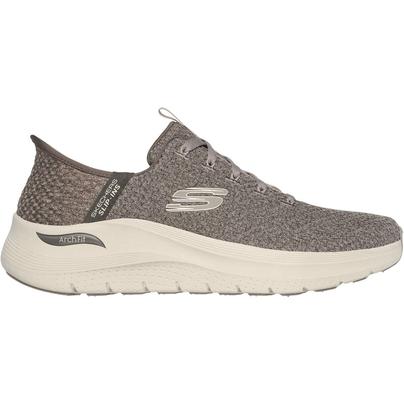 Skechers Arch Fit 2.0 Look Ahead Zapatillas De Tela Para Hombre Color Topo