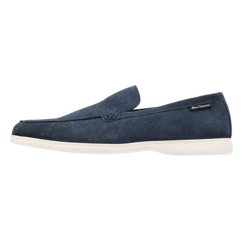 Ben Sherman Amarillo Suede Mocasines Azules Para Hombre