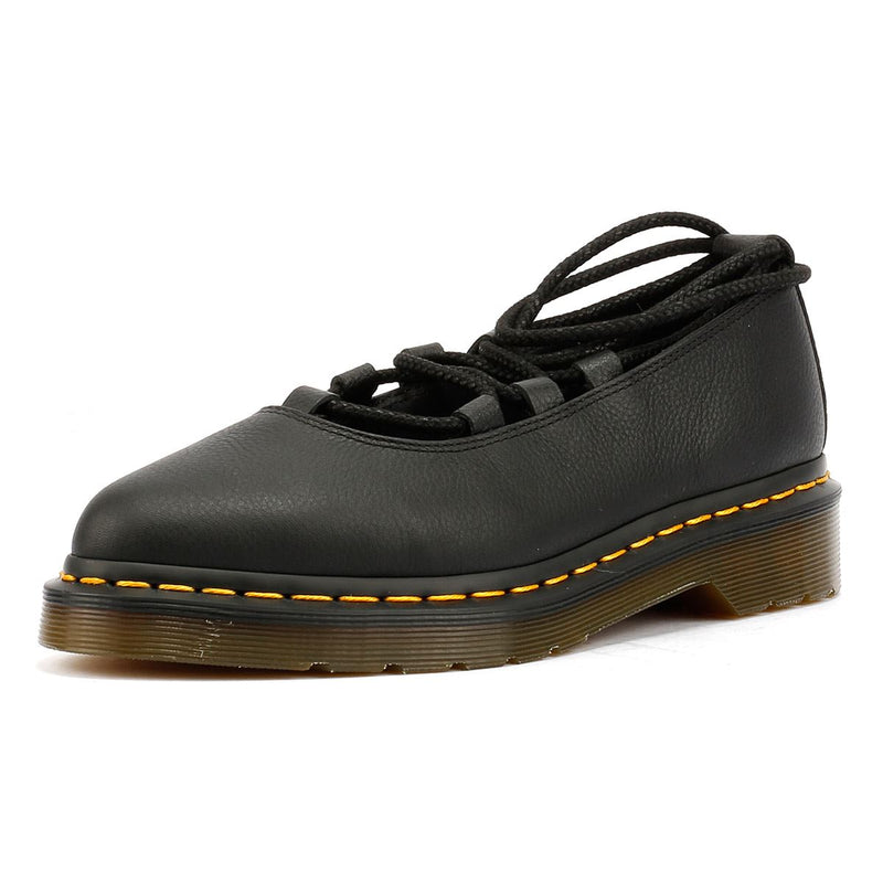 Dr. Martens Elphie II Virginia Zapatos De Mujer De Cuero Negros