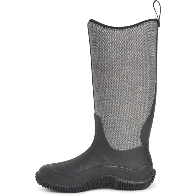 Muck Boots Hale Botas De Agua Negras De Goma Con Textura De Espiga Peluda.