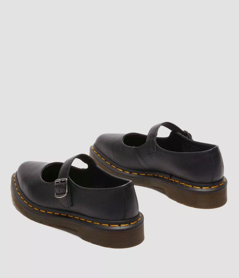 Dr. Martens Elphie Mary Jane Virginia Zapatos De Mujer De Cuero Negros