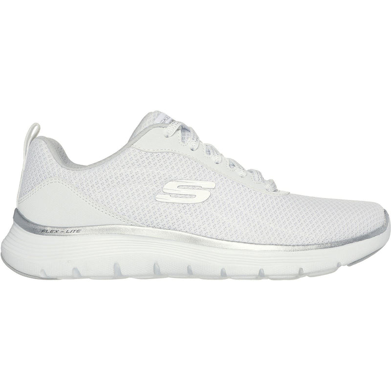 Skechers Flex Appeal 5.0 Uptake Zapatillas De Deporte Blancas/Plata Para Mujer