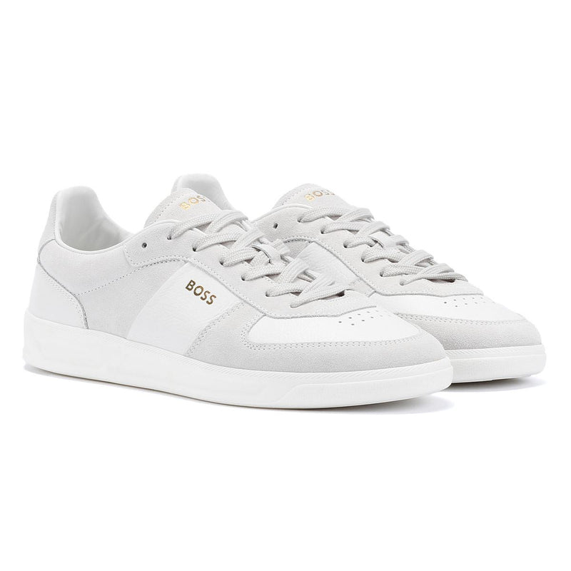 Boss Brandon Zapatillas Blancas De Ante Para Hombre