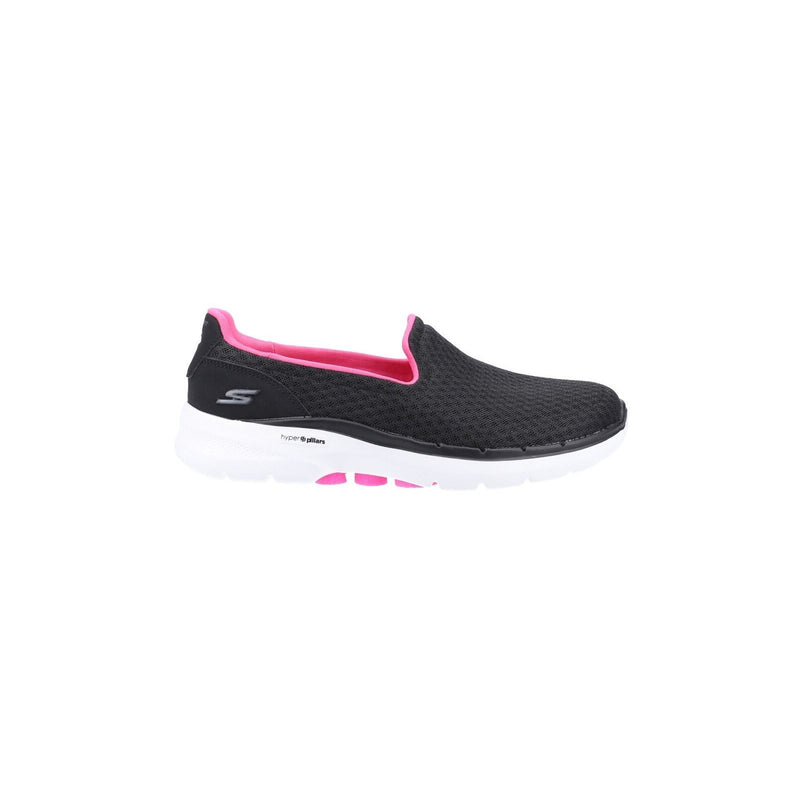 Skechers Go Walk 6 Zapatillas De Mujer Negras/Rosa Flúor De Poliéster