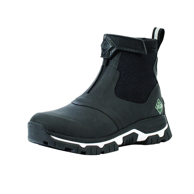 Muck Boots Apex Mid Zip Botas De Agua Negras/Blancas De Goma.