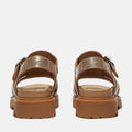 Timberland Clairemont Way Fisherman Sandalias De Mujer De Cuero Color Dorado