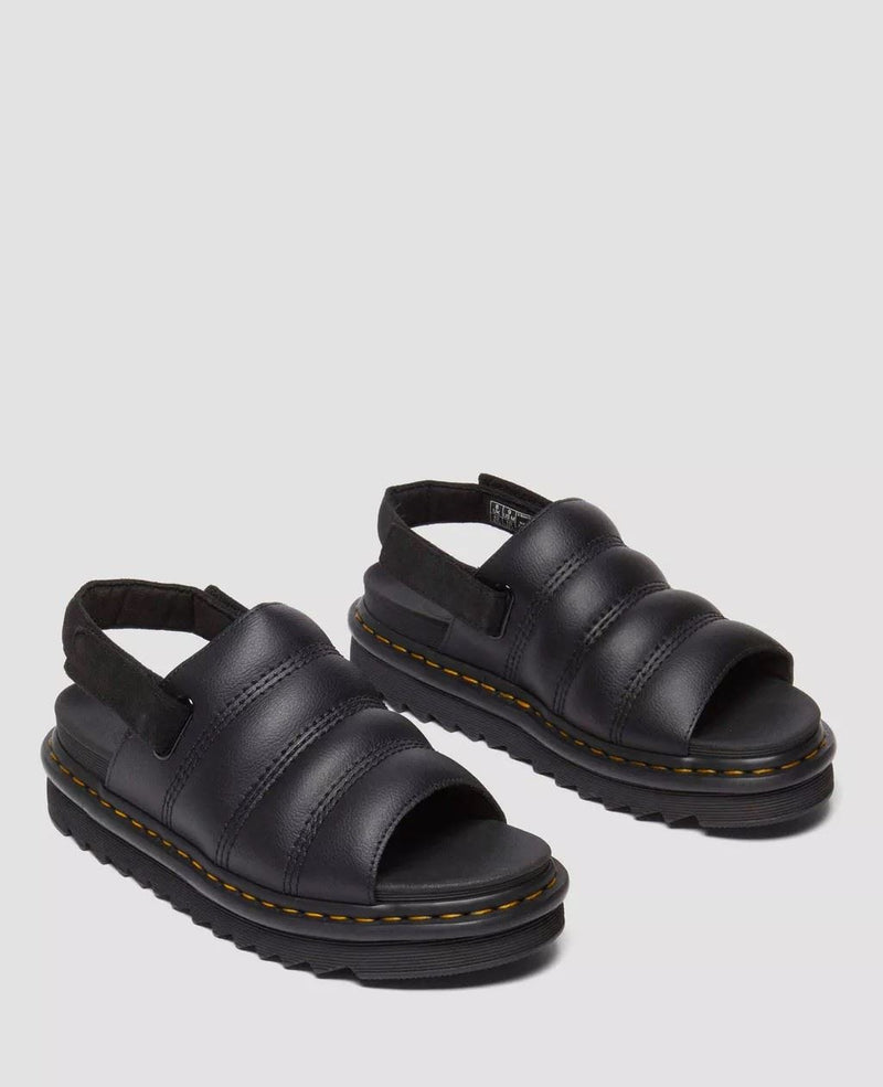 Dr. Martens Kole Sandalias Negras De Cuero