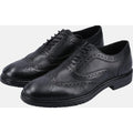 Hush Puppies Santiago Zapatos De Hombre Negros De Cuero Con Cordones.