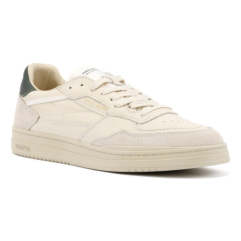 Pompeii Elan Leather Ecru Jasper Zapatillas Blancas De Cuero Para Hombre
