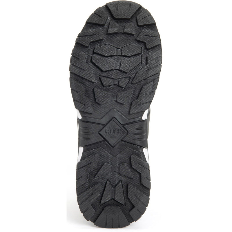 Muck Boots Apex Mid Zip Botas De Agua Negras/Blancas De Goma.