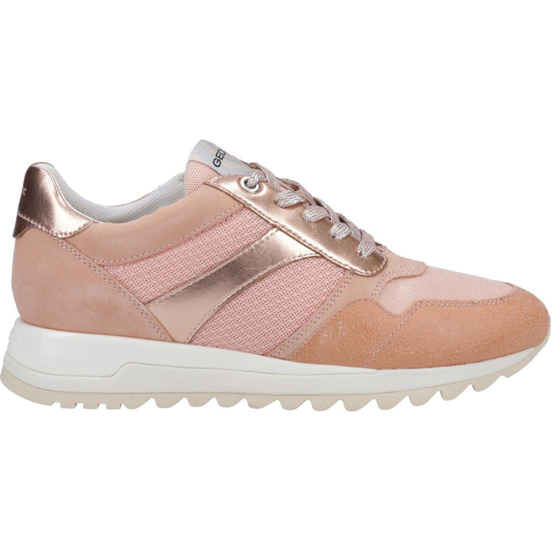 Geox Tabelya Zapatillas De Cuero De Mujer En Color Melocotón