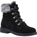 Hush Puppies Florence Botas Negras De Cuero Para Mujer.