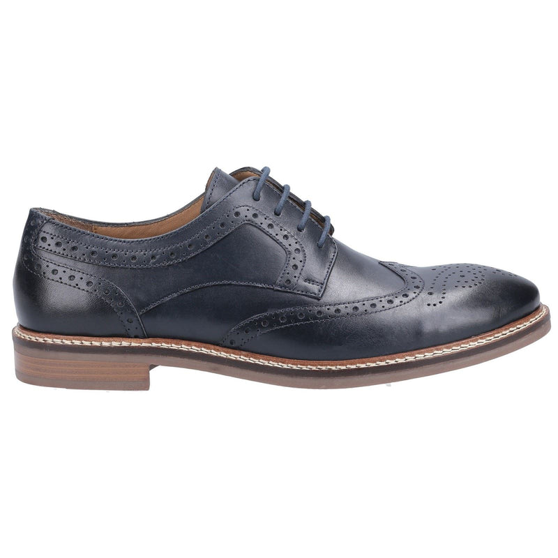 Hush Puppies Bryson Zapatos Brogues De Cuero Para Hombre En Azul Marino.